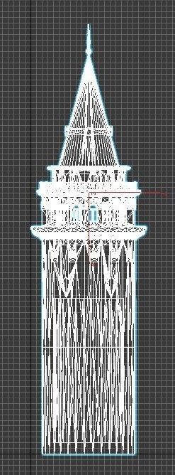 Galata Tower 3D model_7