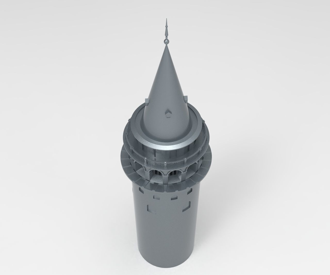Galata Tower 3D model_1