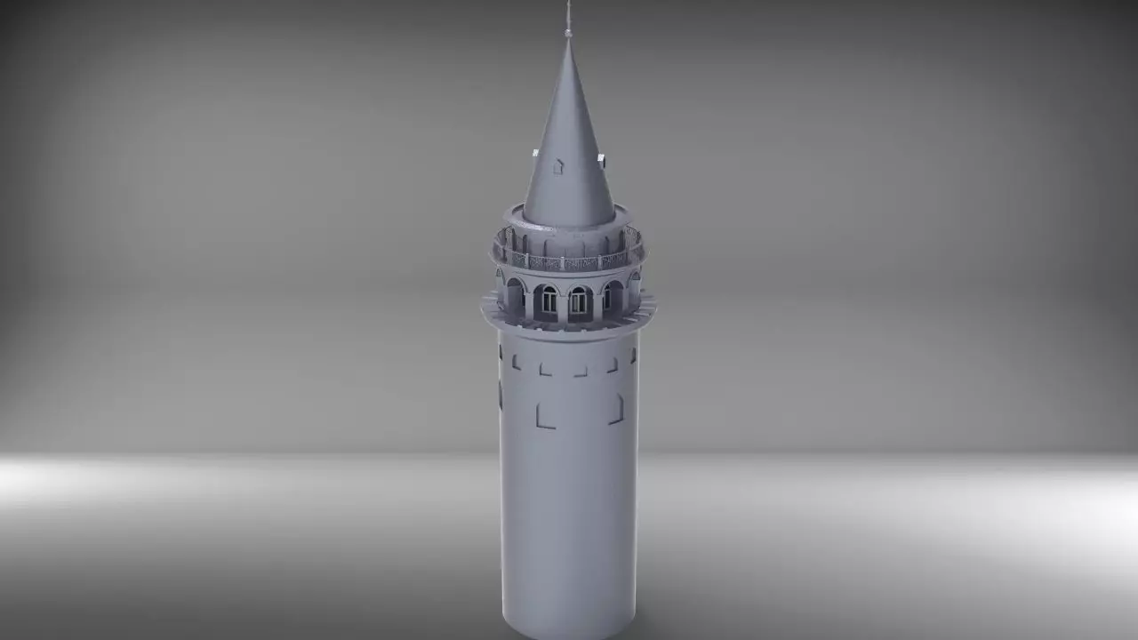 Galata Tower 3D model_0