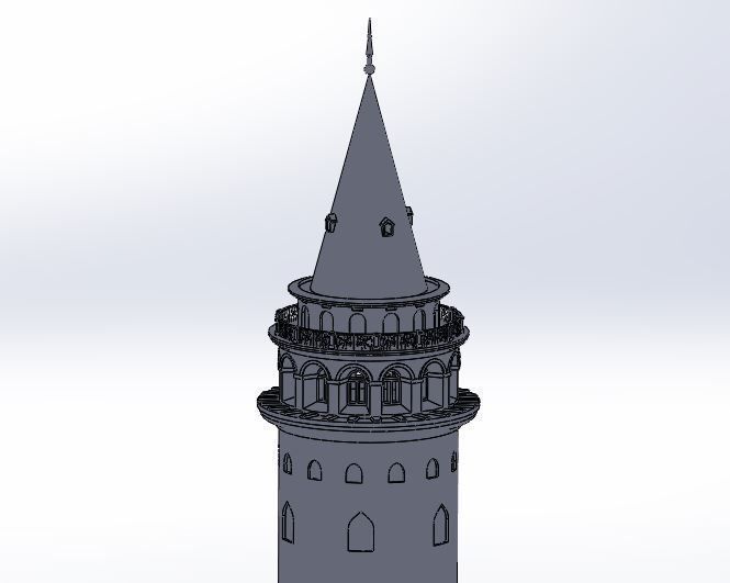 Galata Tower 3D model_5