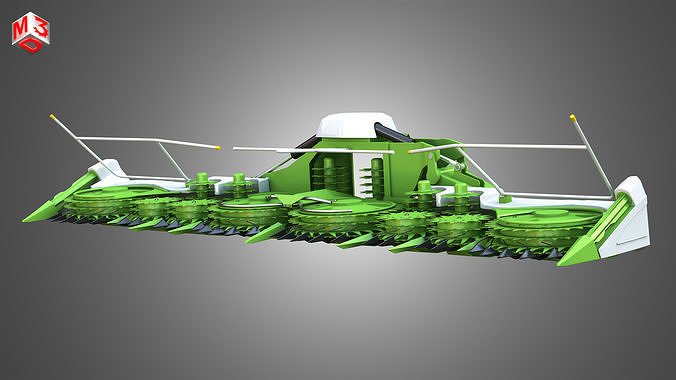 Combine harvester front attachment 3D model