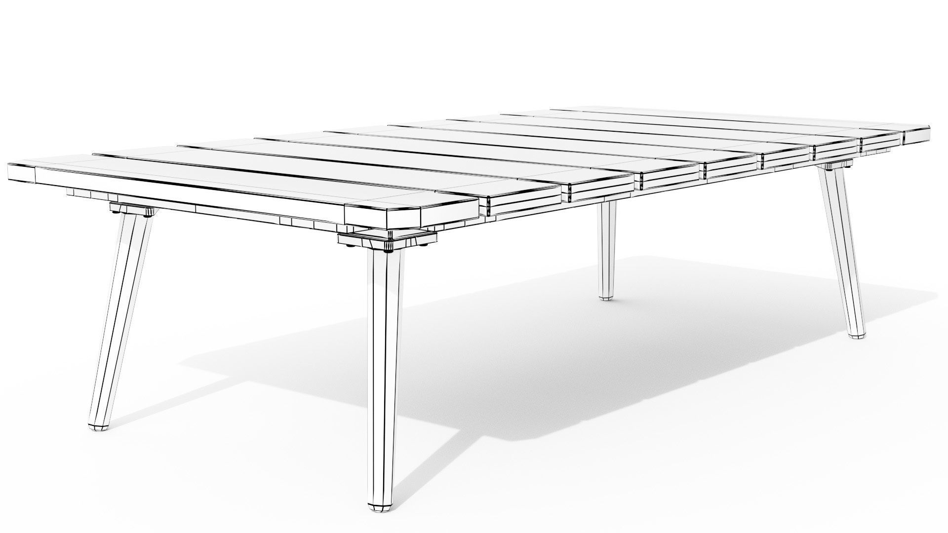 Latta Slate Gray Coffee Table Outdoor Low-poly 3D model_16