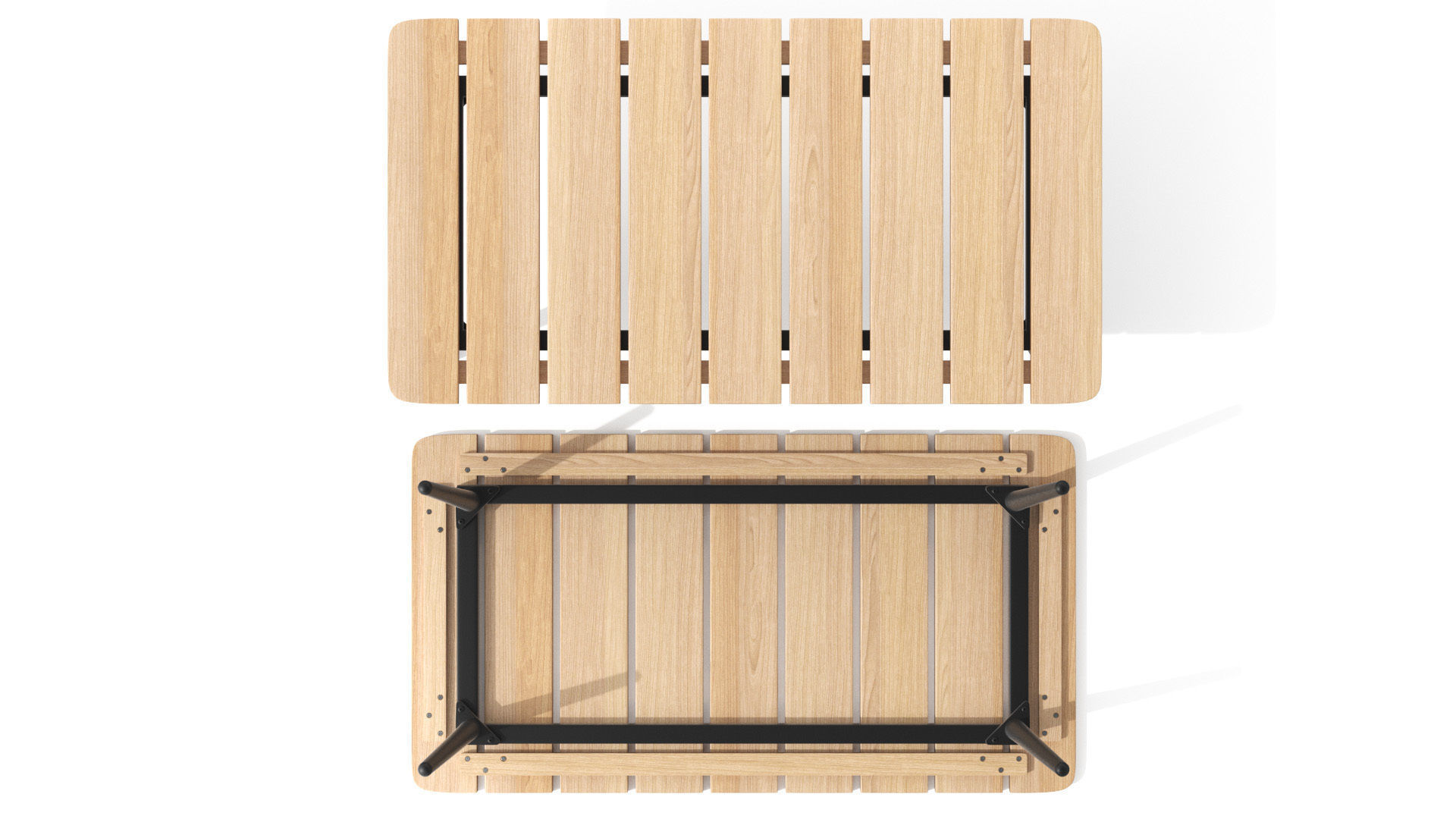 Latta Slate Gray Coffee Table Outdoor Low-poly 3D model_9