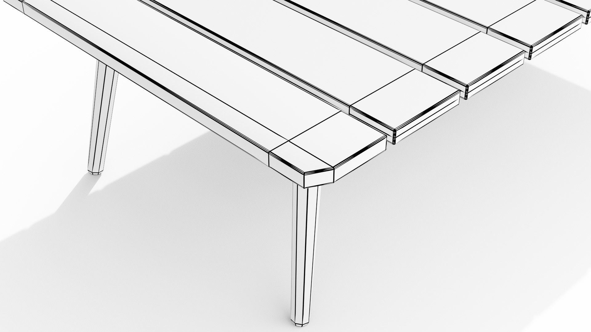 Latta Slate Gray Coffee Table Outdoor Low-poly 3D model_14