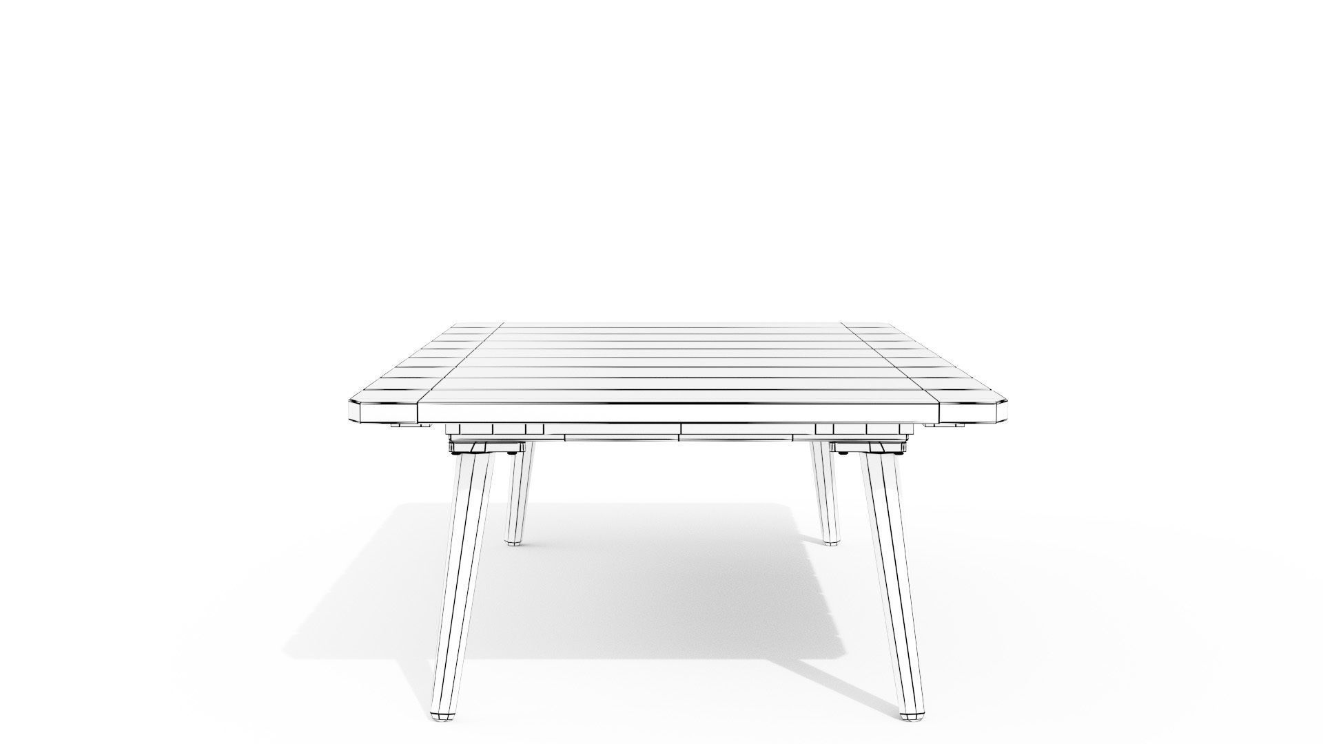 Latta Slate Gray Coffee Table Outdoor Low-poly 3D model_12