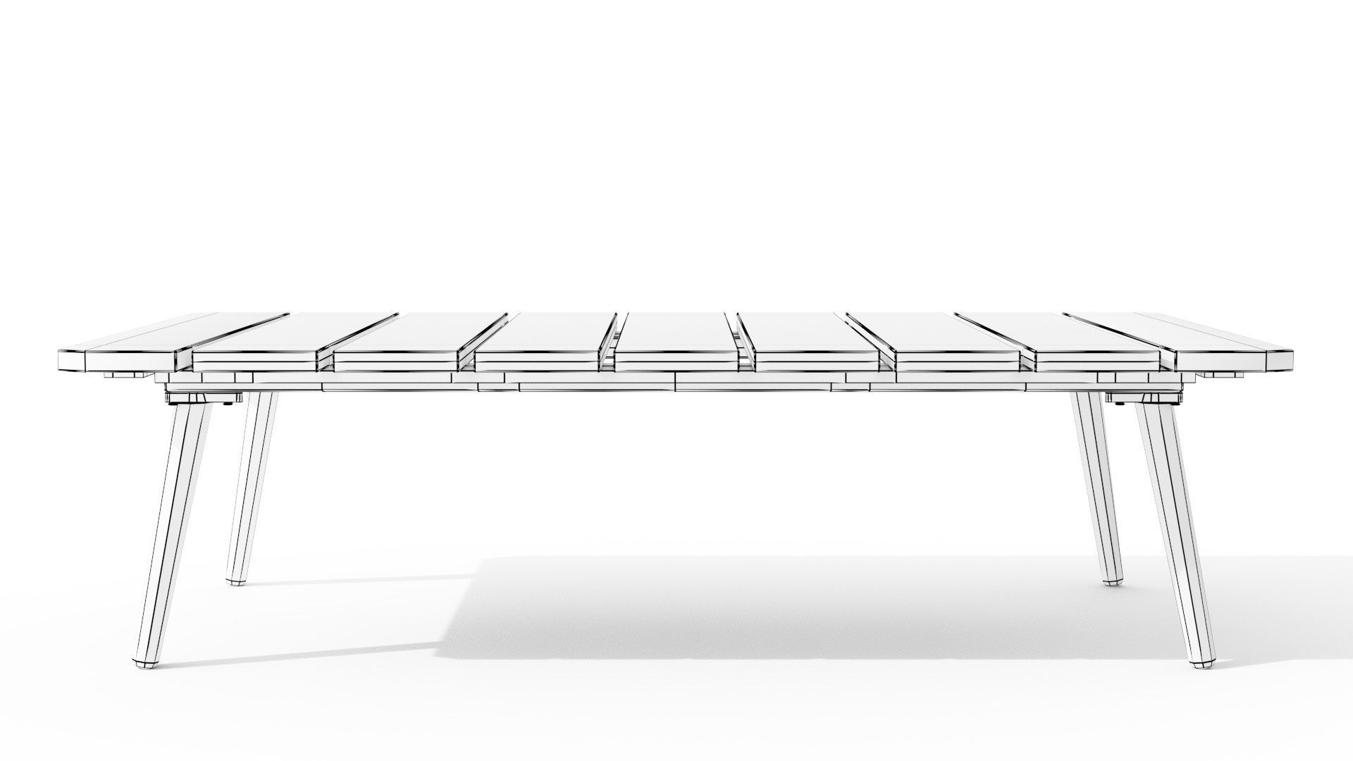 Latta Slate Gray Coffee Table Outdoor Low-poly 3D model_17
