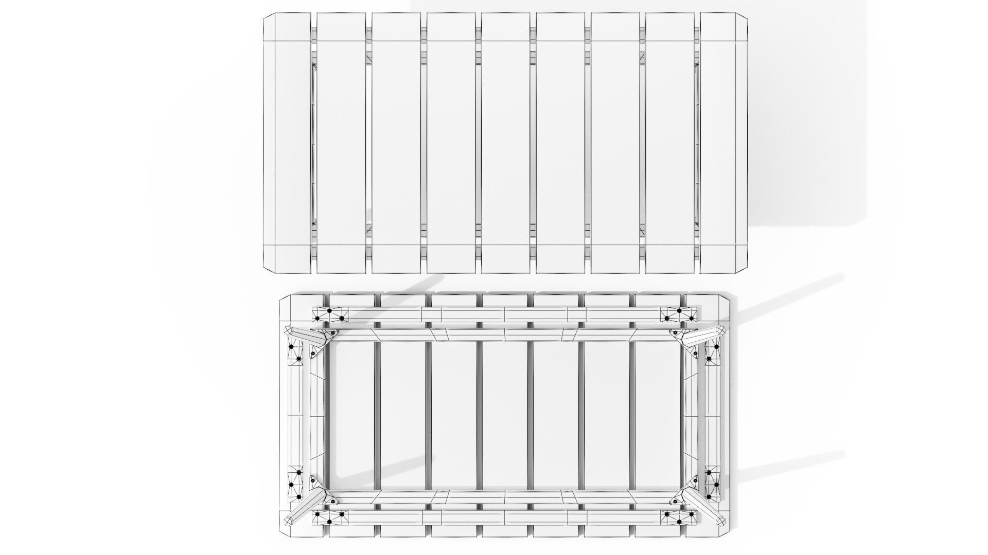 Latta Slate Gray Coffee Table Outdoor Low-poly 3D model_10
