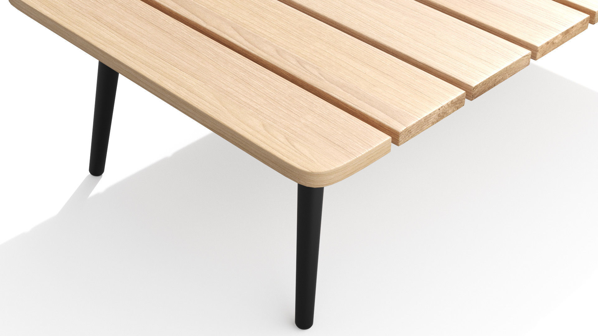 Latta Slate Gray Coffee Table Outdoor Low-poly 3D model_5