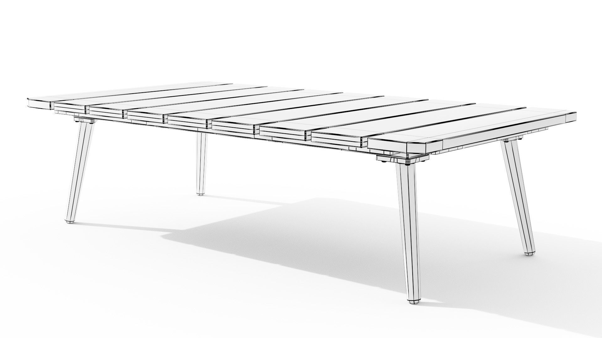 Latta Slate Gray Coffee Table Outdoor Low-poly 3D model_18