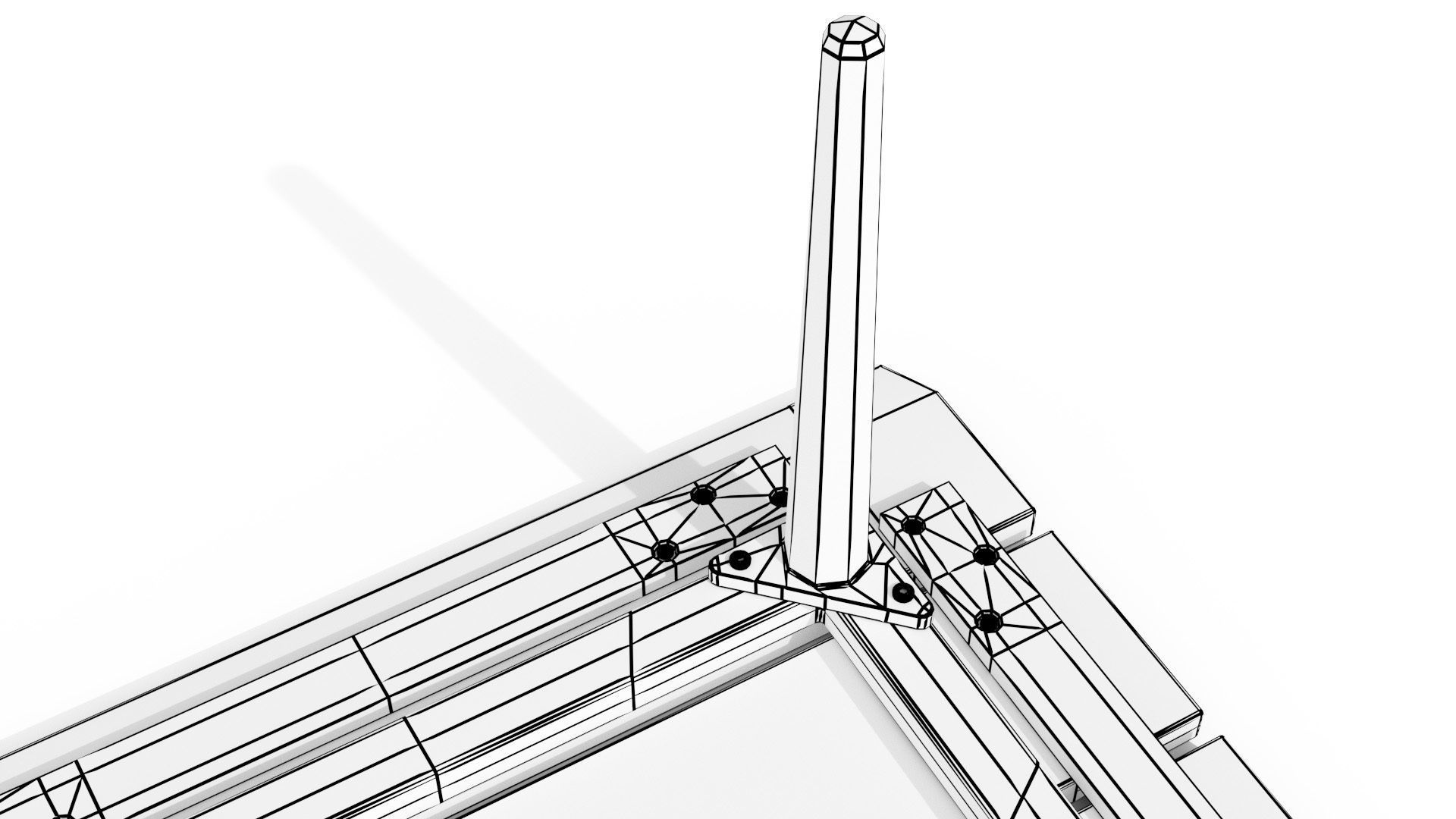 Latta Slate Gray Coffee Table Outdoor Low-poly 3D model_11