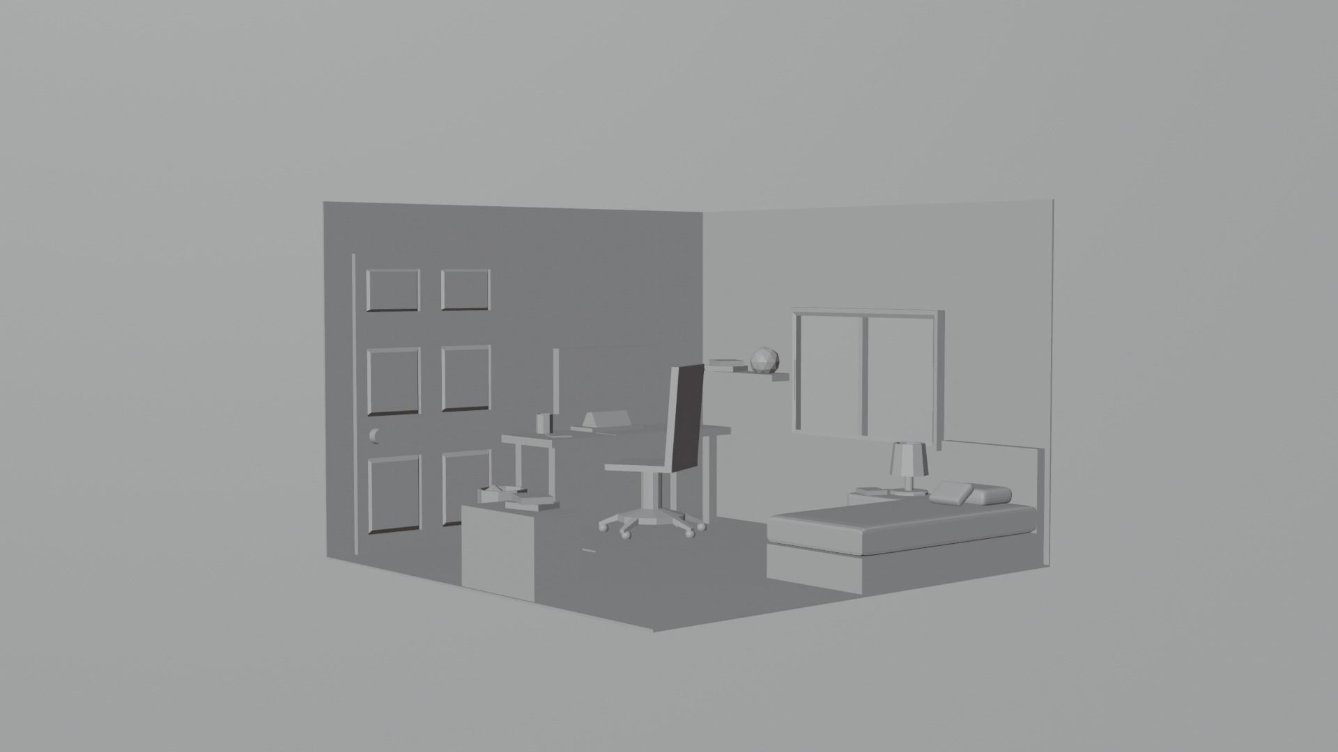 bedroom design 3D model_3