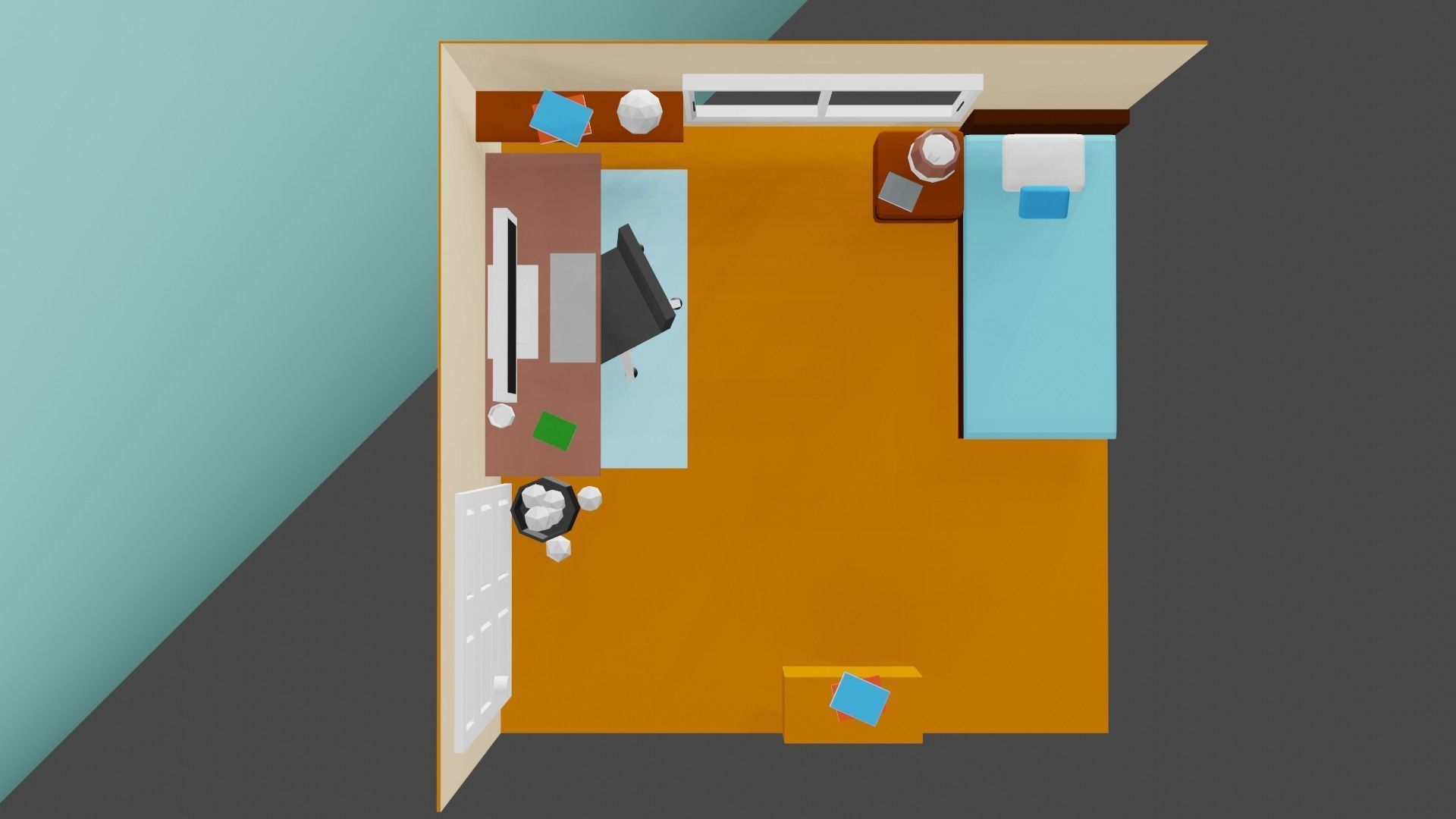 bedroom design 3D model_5