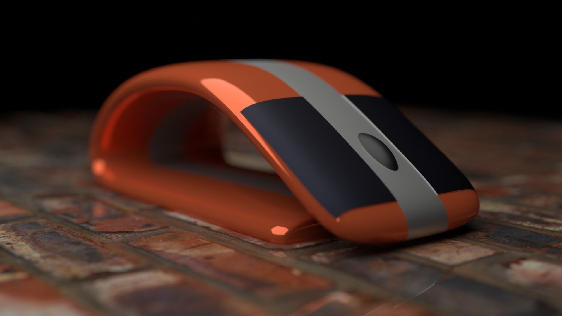 Concept Futuristic Mouse Low-poly 3D model_1