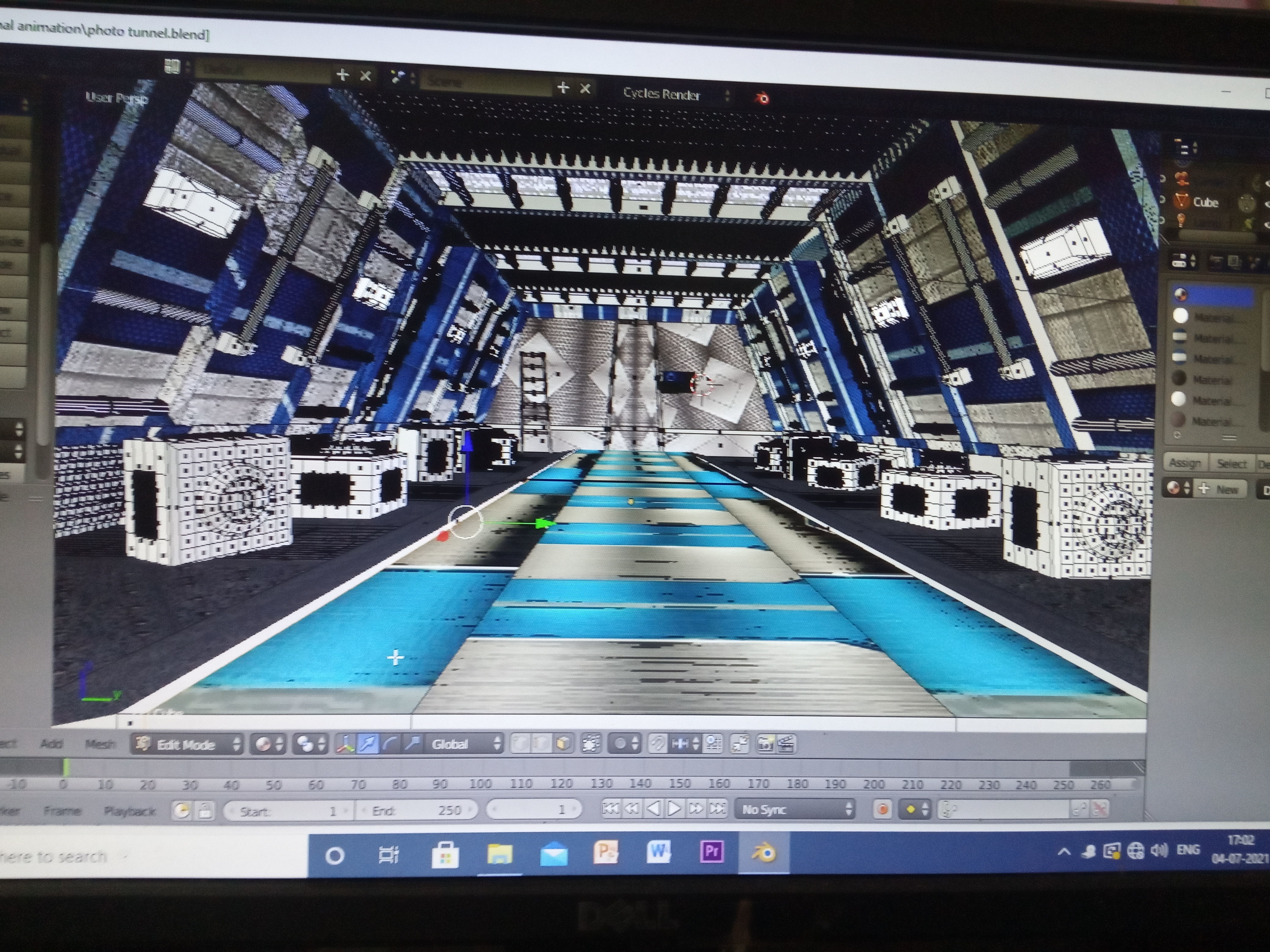 Sci fi tunnel   3D model_3