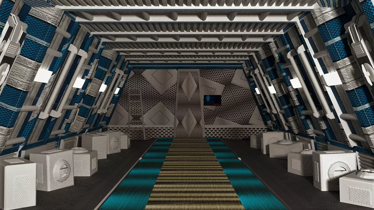 Sci fi tunnel   3D model_0