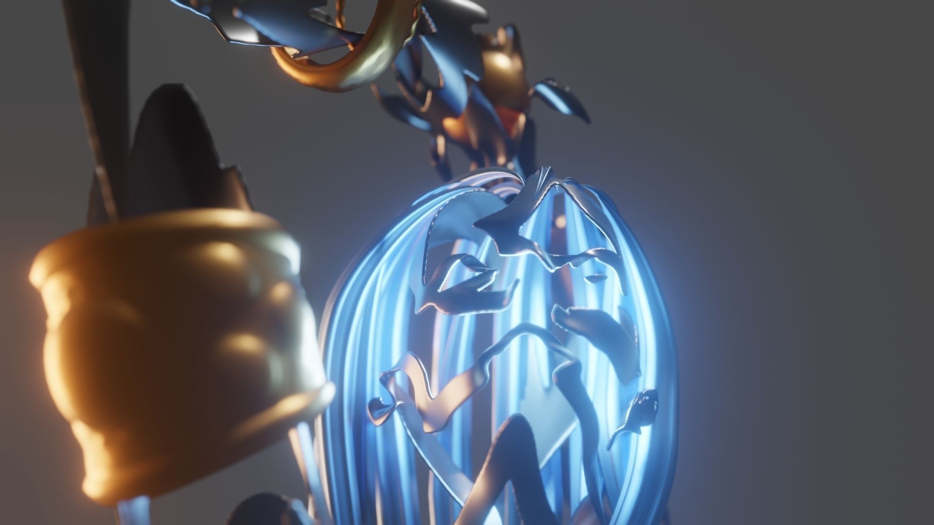 Abstract statue Dancer 3D model_3