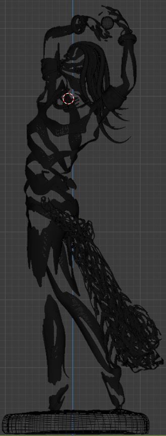 Abstract statue Dancer 3D model_12
