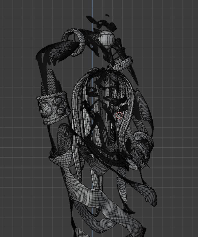 Abstract statue Dancer 3D model_10