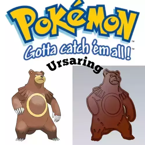 Pokemon Ursaring Cookie Cutter Stamp Cake Decorating  3D model