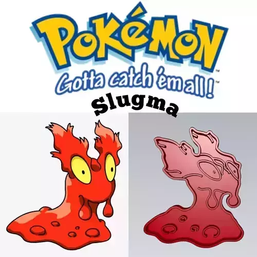 Pokemon Slugma Cookie Cutter Stamp Cake Decorating 