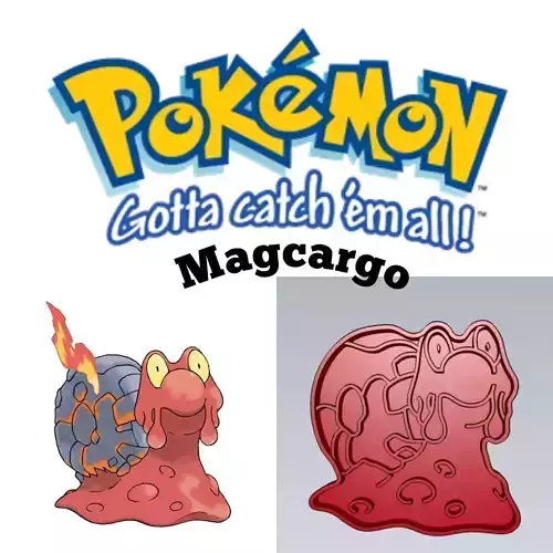 Pokemon Magcargo Cookie Cutter Stamp Cake Decorating 