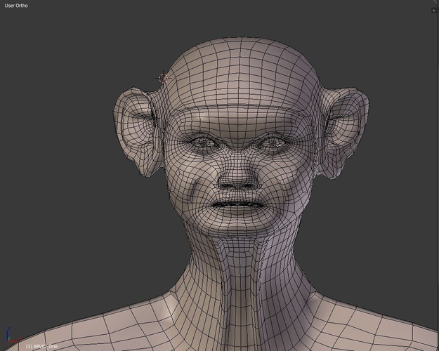 Bipedal Humanoid Creature BASE MESH Free 3D model