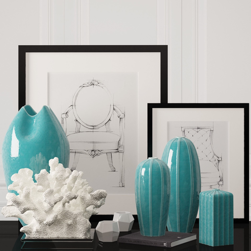 Decoration set by Kelly Hoppen 2 3D model