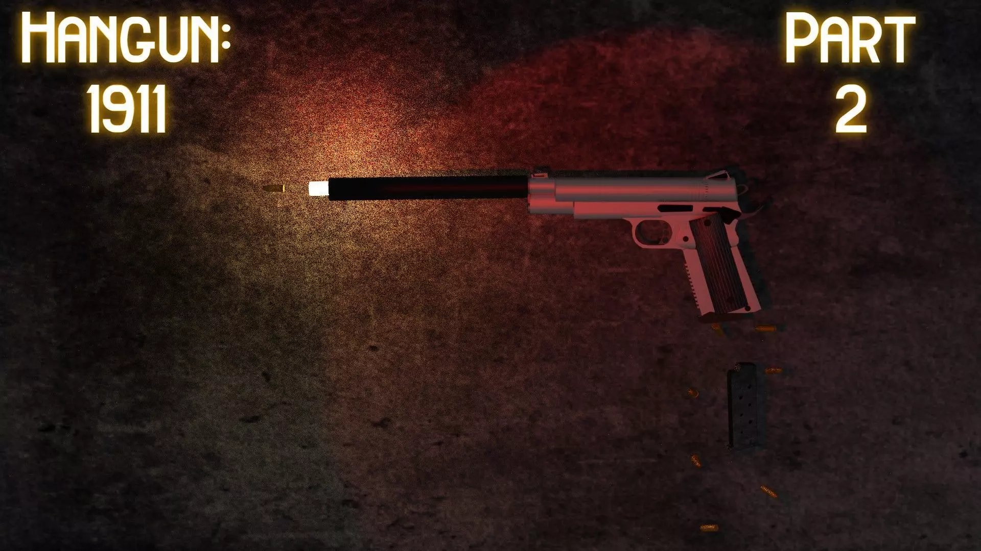 1911 gun - blender Free low-poly 3D model_0