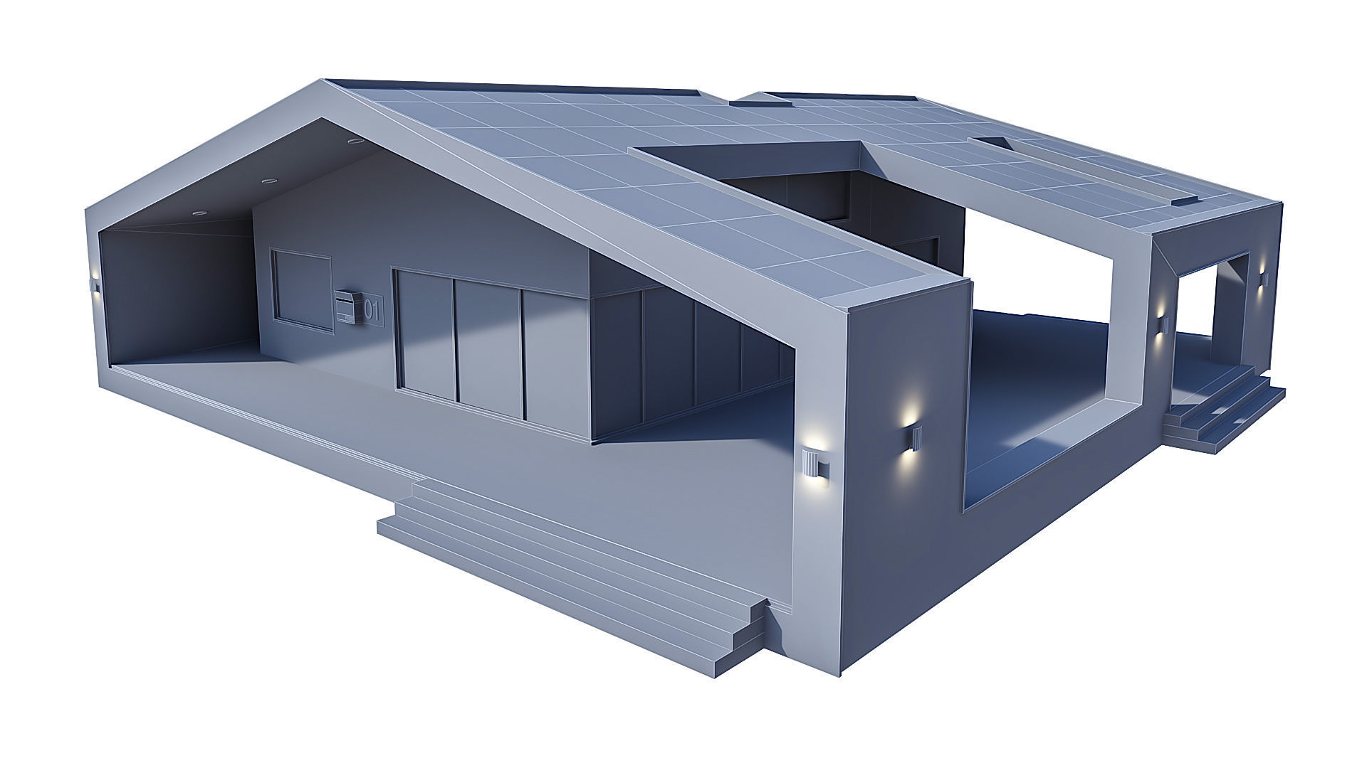 Modern Residential Building 19 3D model_14