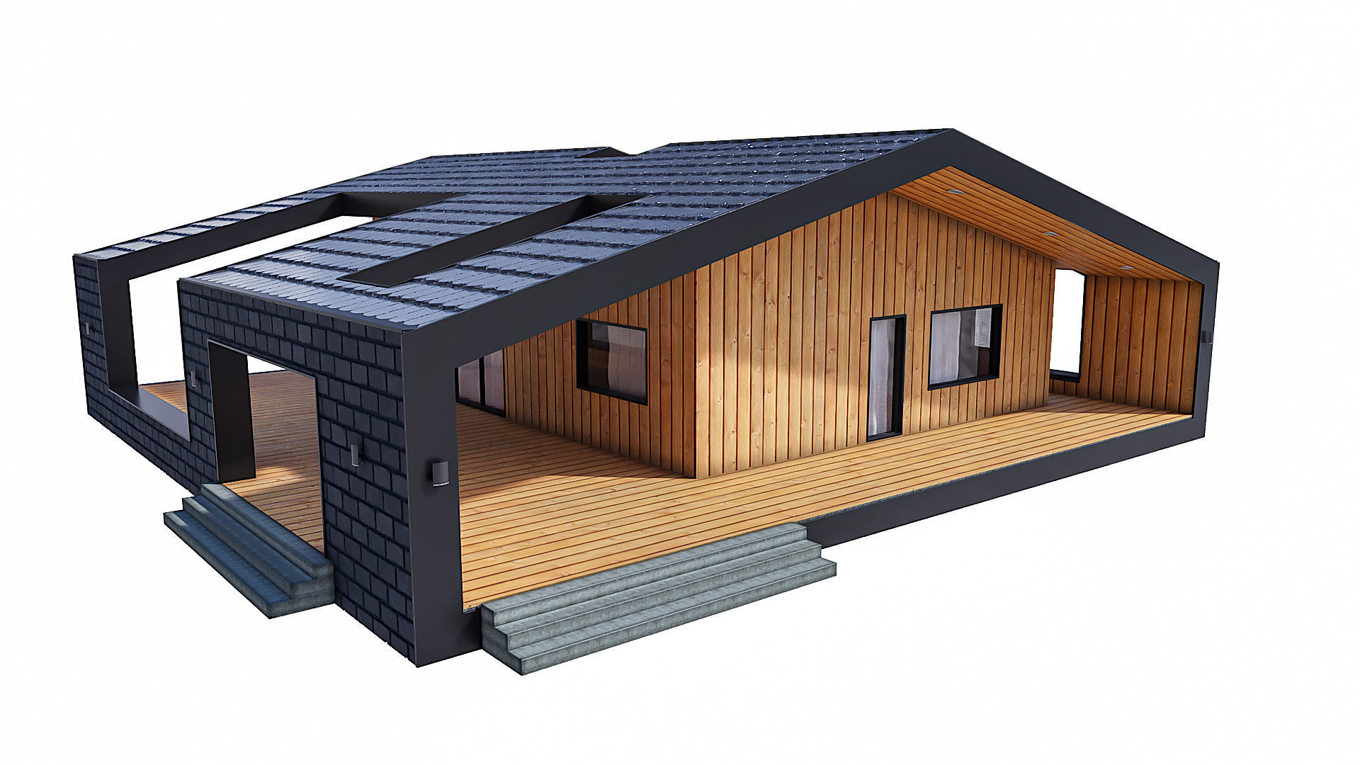 Modern Residential Building 19 3D model_8