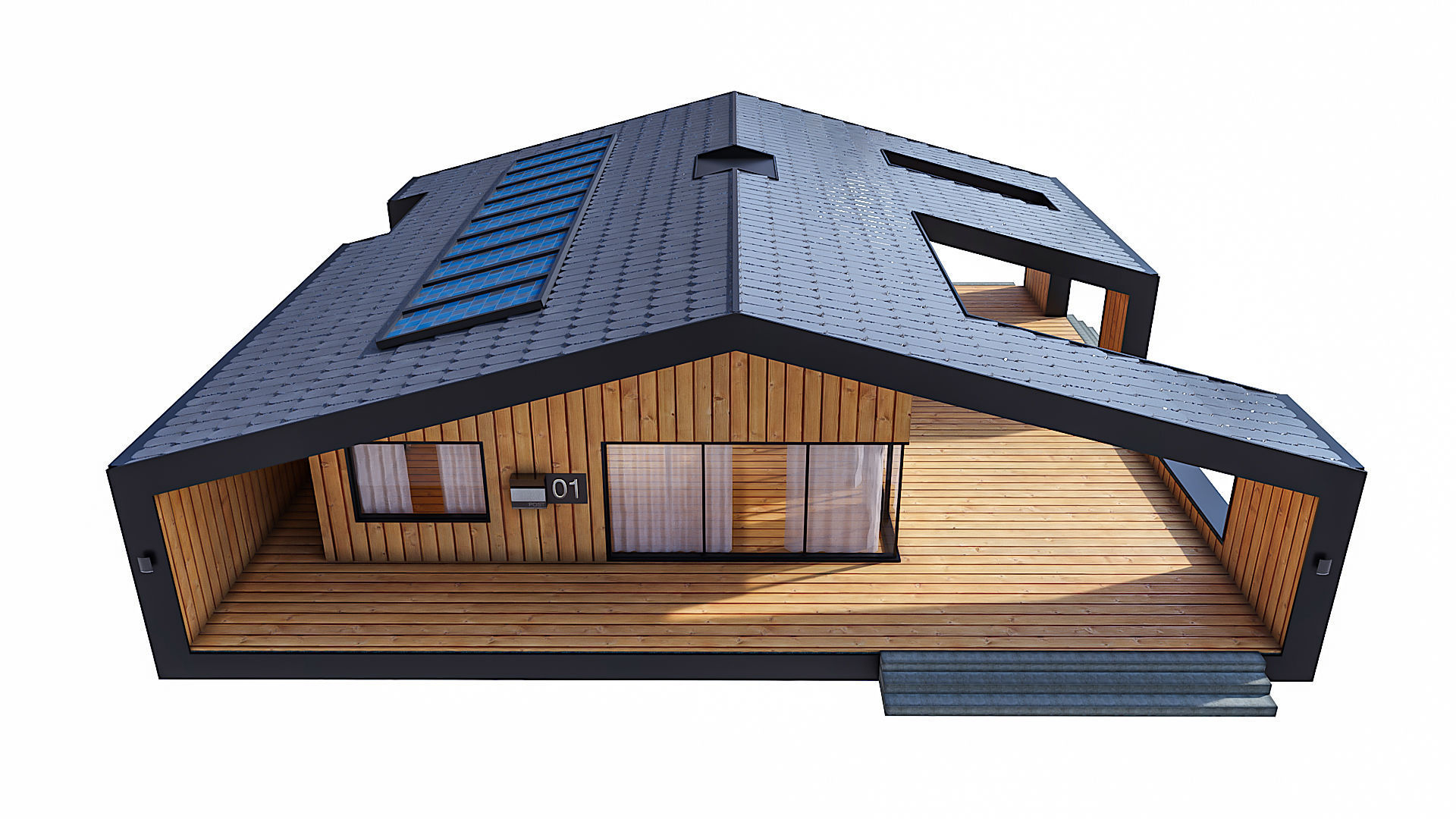 Modern Residential Building 19 3D model_11