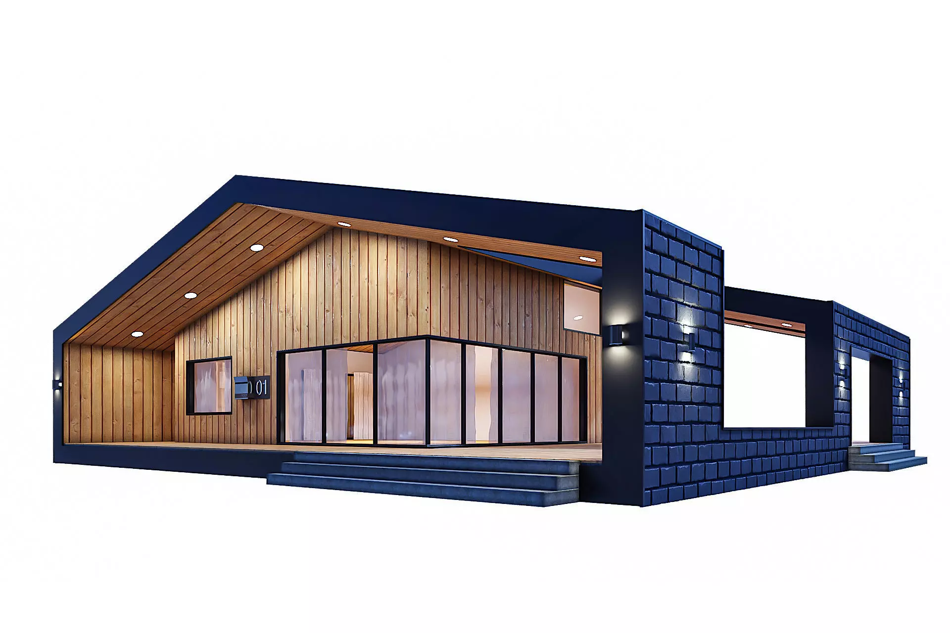 Modern Residential Building 19 3D model_0