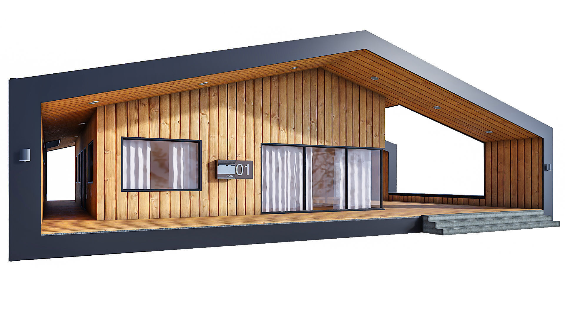 Modern Residential Building 19 3D model_10