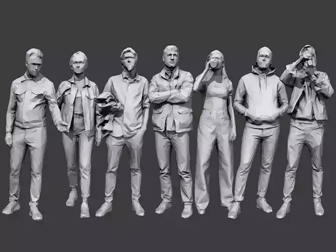 Lowpoly People Casual Pack Volume 24