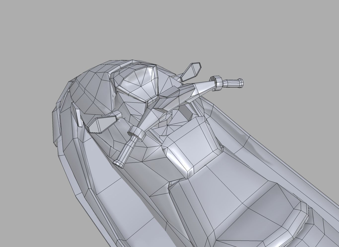 Black Jetski Low-poly 3D model_23