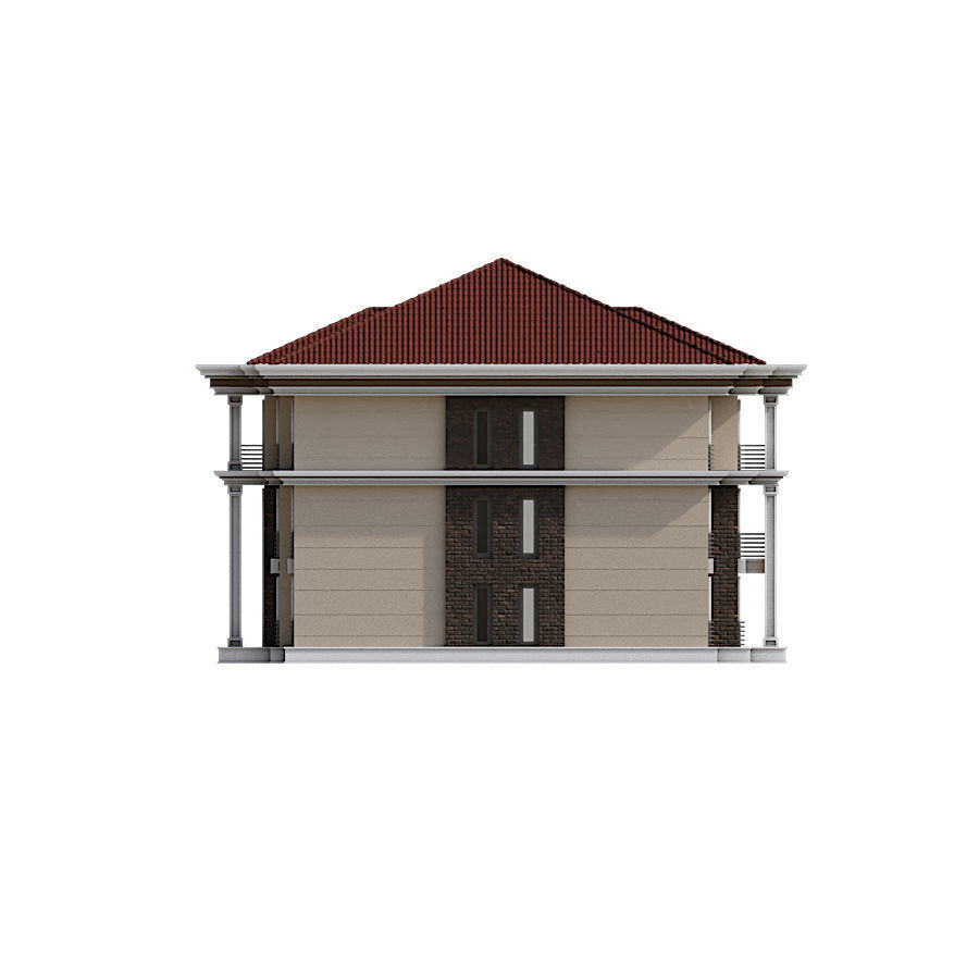 Modern Residential Building 20 3D model_2