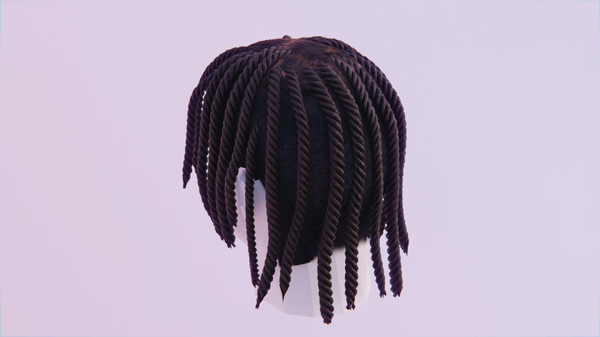Polo G Dread Braids Low-poly 3D model_1