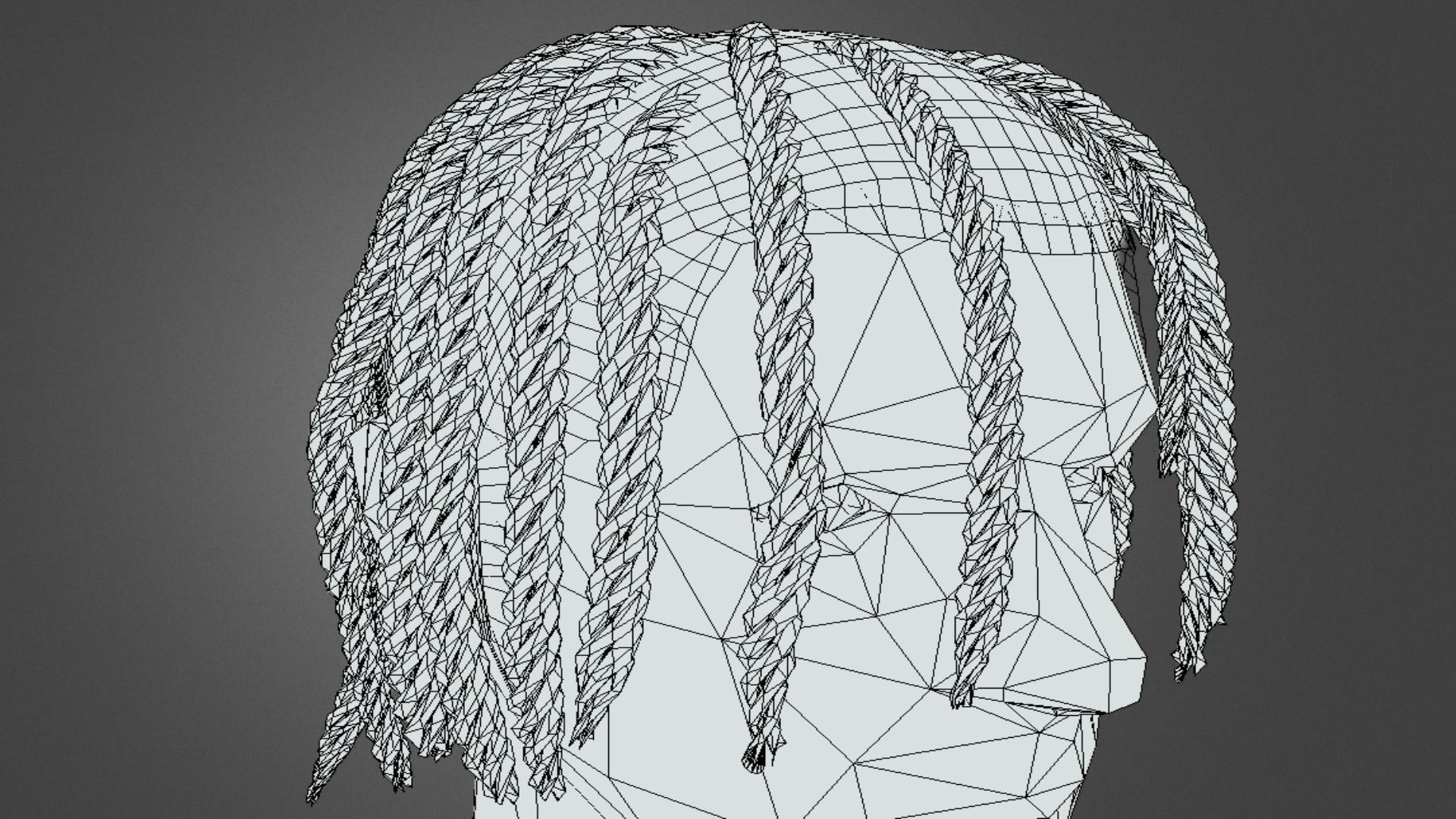 Polo G Dread Braids Low-poly 3D model_5