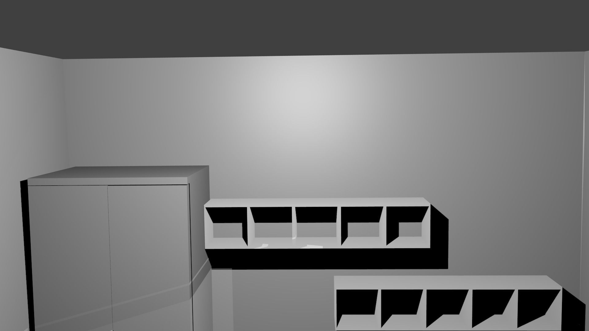 Dorm Room Low-poly 3D model_4