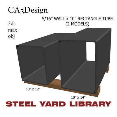 5 16in Wall x10in Rectangle Tube 3D model
