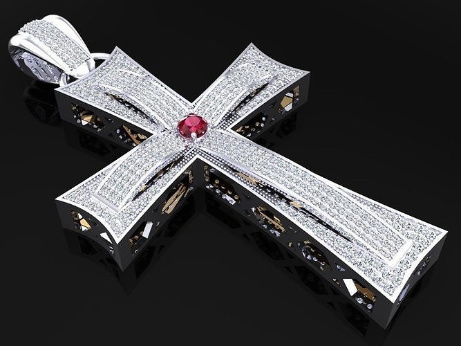 Cross pendant - Crucifix pendant - God pendant 3D print model