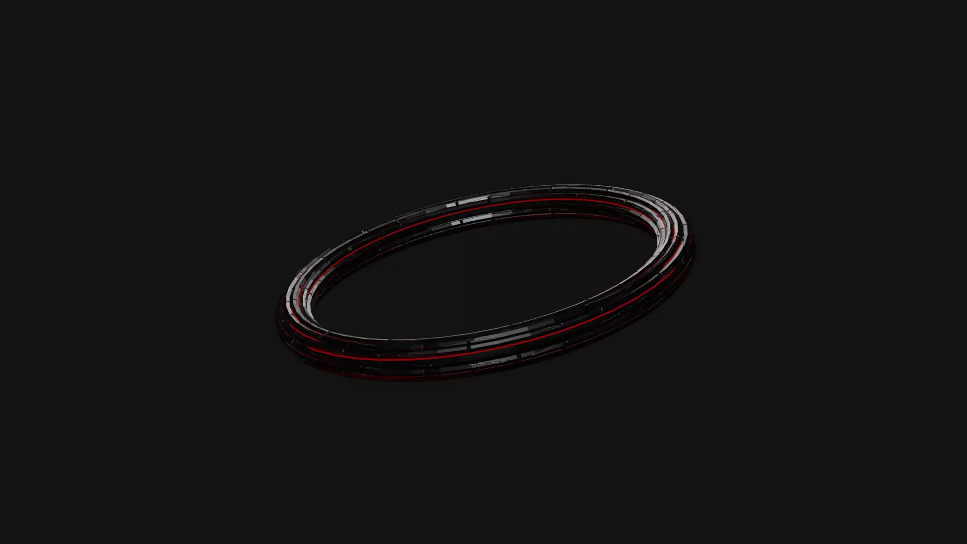 Red Bracelet Low-poly 3D model_0