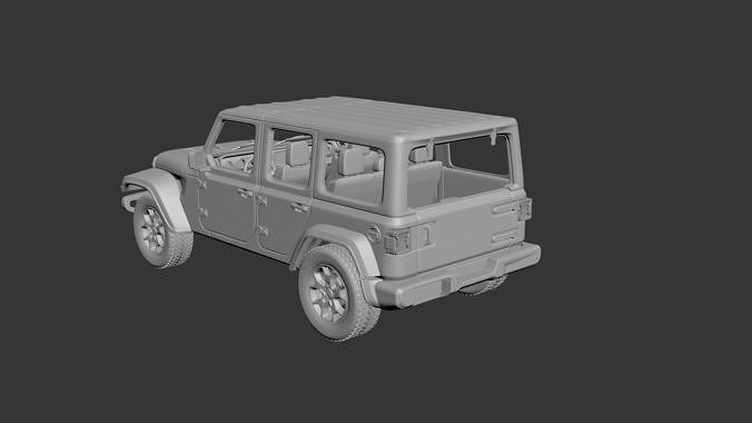Jeep Wrangler  2021  3D print model 3
