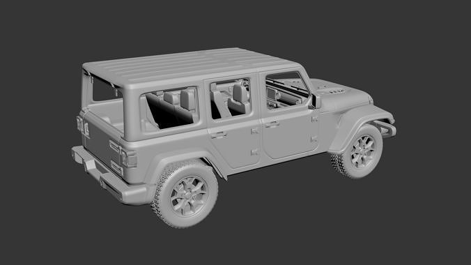 Jeep Wrangler  2021  3D print model 5