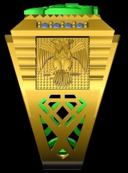 menRing eagle 3D print model_2