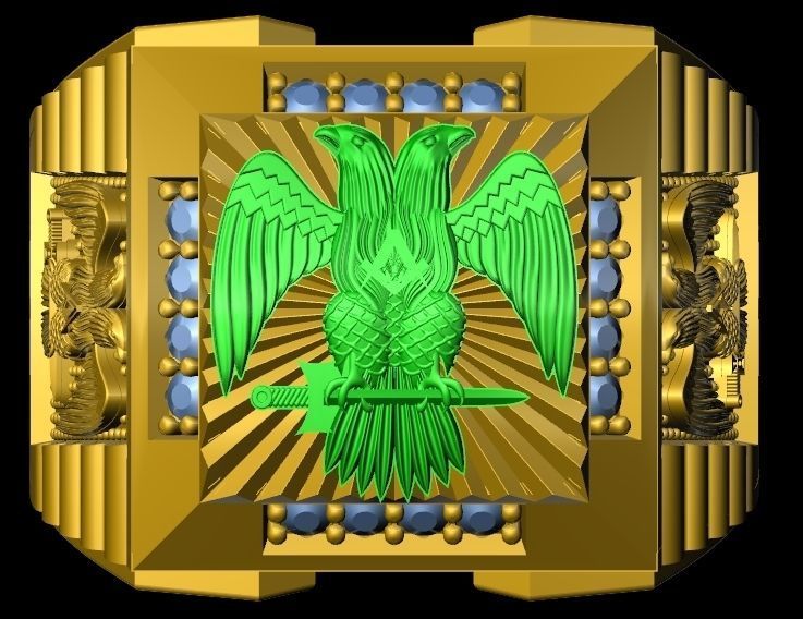 menRing eagle 3D print model_1