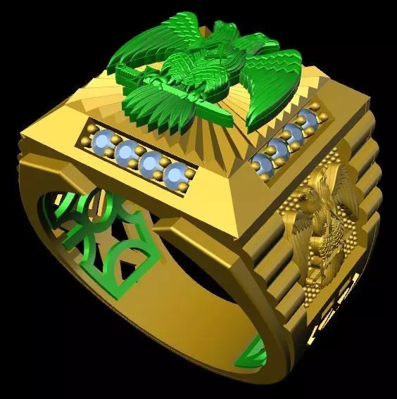 menRing eagle 3D print model_0