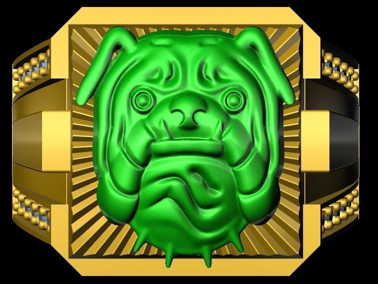 menRing dog 3D print model_1