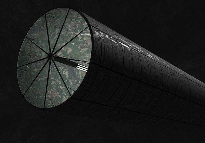 O Neill cylinder 1  Low-poly 3D model