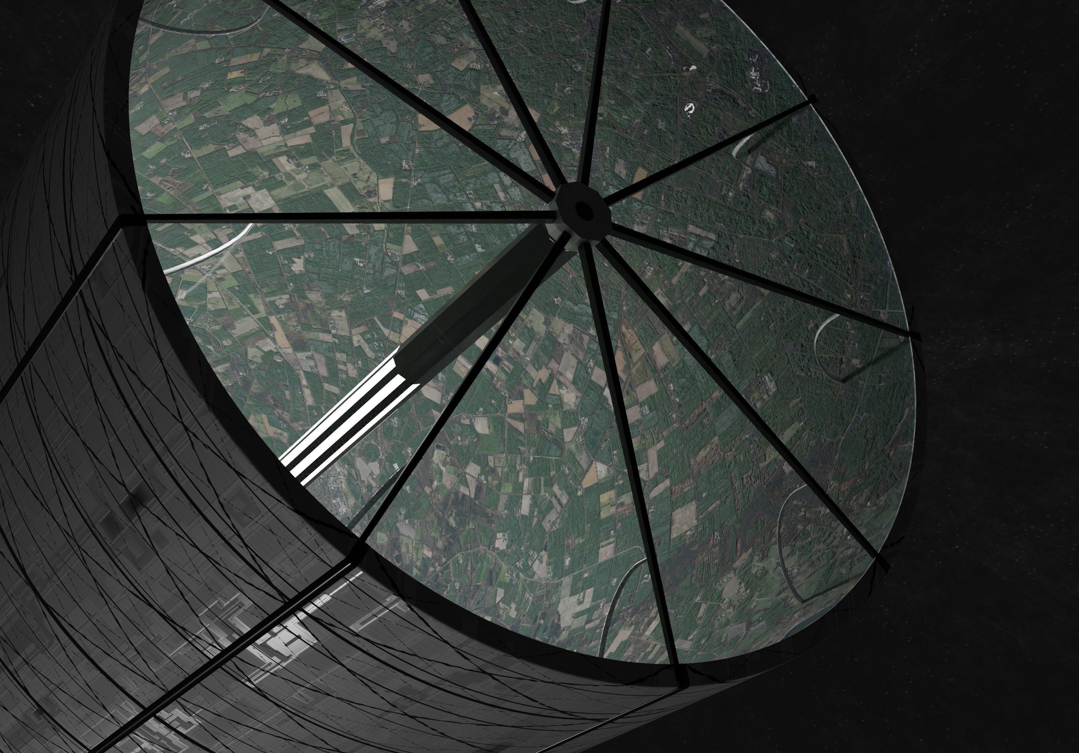 O Neill cylinder 1  Low-poly 3D model_7